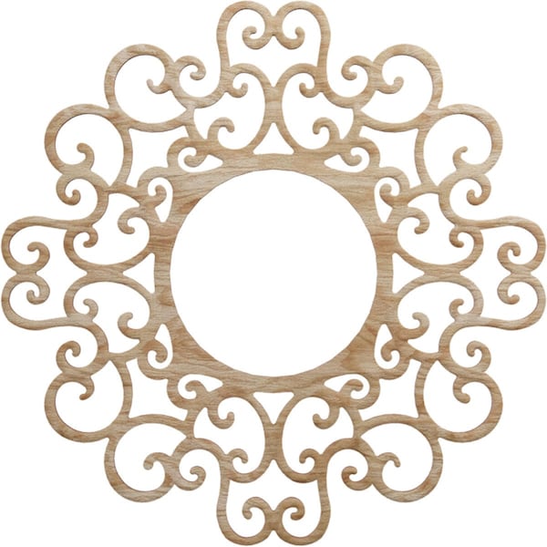 Ekena Millwork Reims Wood Fretwork Pierced Ceiling Medallion, Red Oak, 22"OD x 8 3/8"ID x 1/4"T CMWP22X22X0250RERO - main